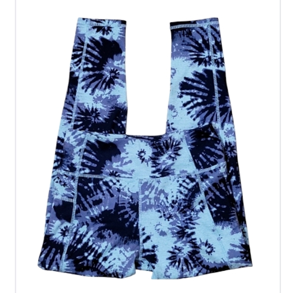 Kyodan Athletic Leggings Purple & Blue Abstract Print Size SP